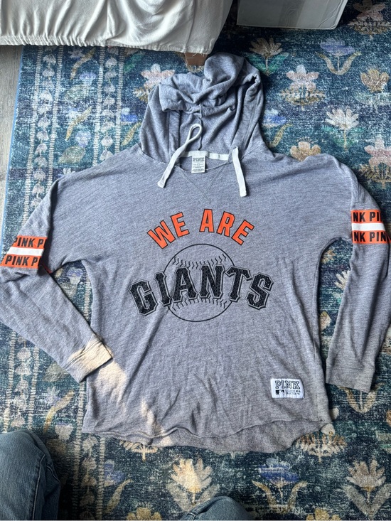 PINK Victoria's Secret Tops - PINK by Victoria's Secret 'We Are Giants' Gray Hoodie SF Giants Baseball MLB
